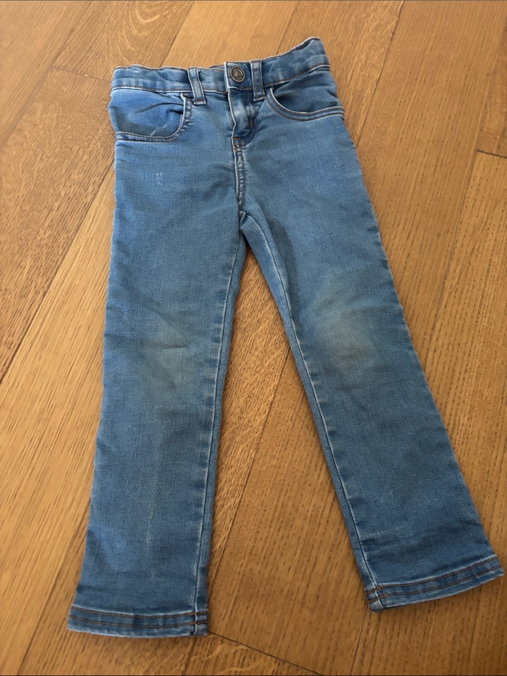 Petit Bateau kids Bootcut Jeans in Light Blue